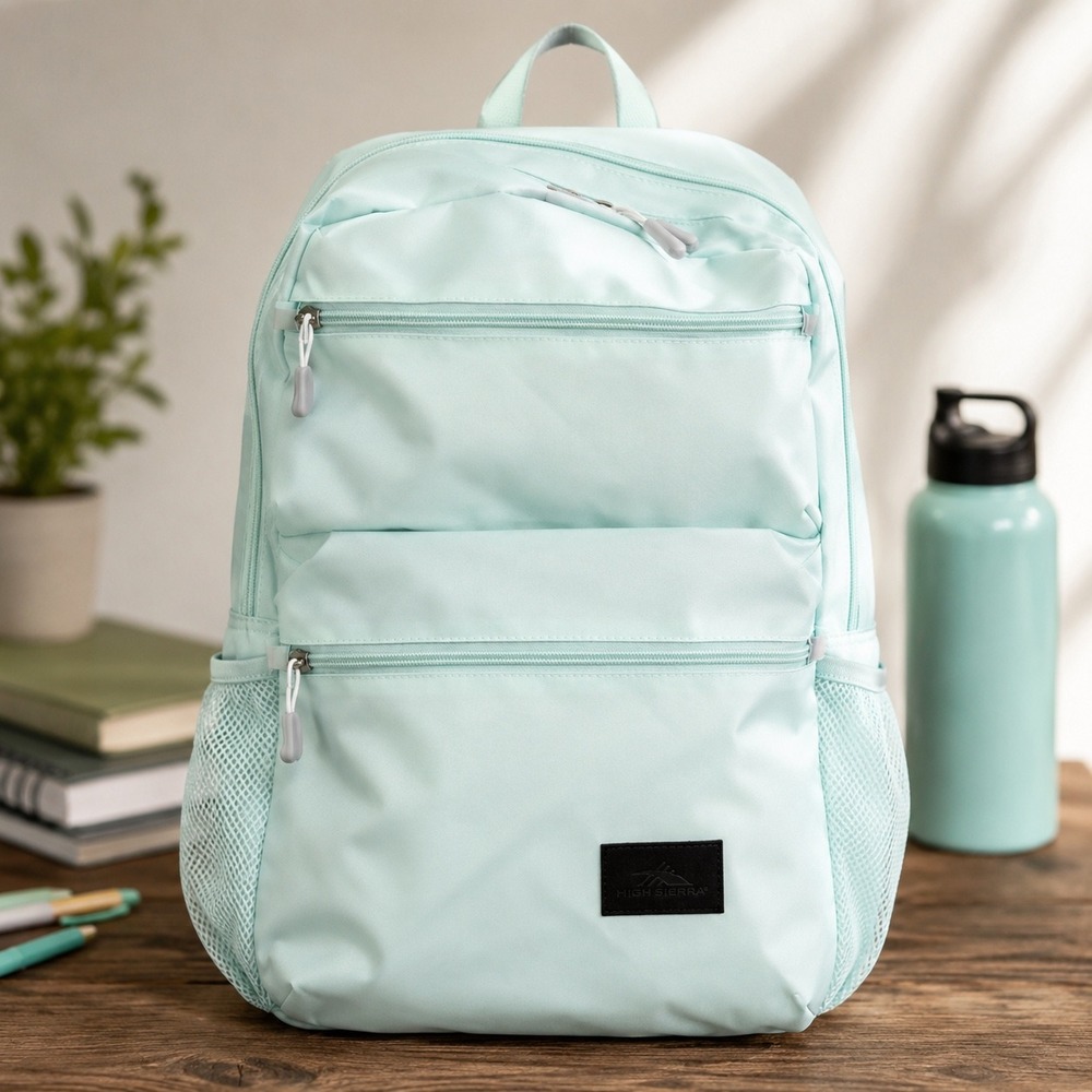High Sierra Everclass 15L Backpack Mint Green Reflective Back to School Laptop
